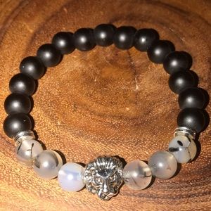 Lion Bracelet Authentic Semi Precious Beads
